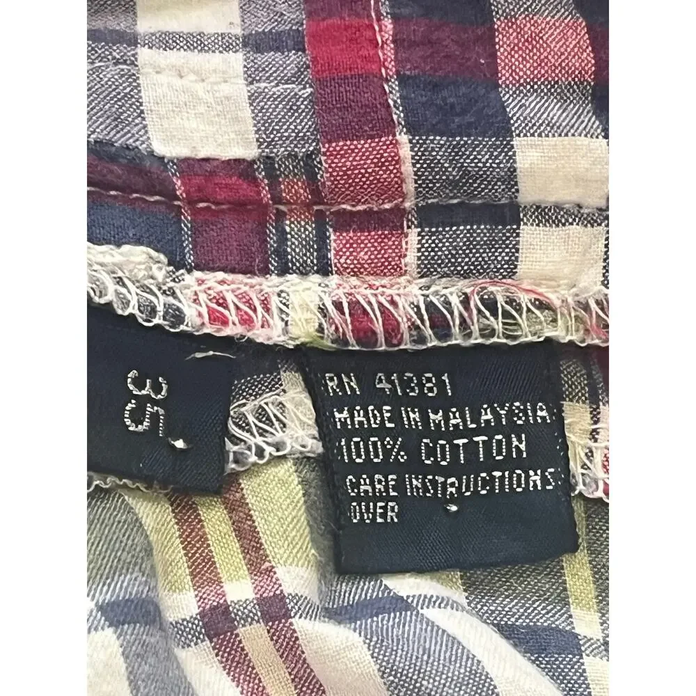 Polo by Ralph Lauren Shorts-Men Sz 35-Madras Plaid-1037